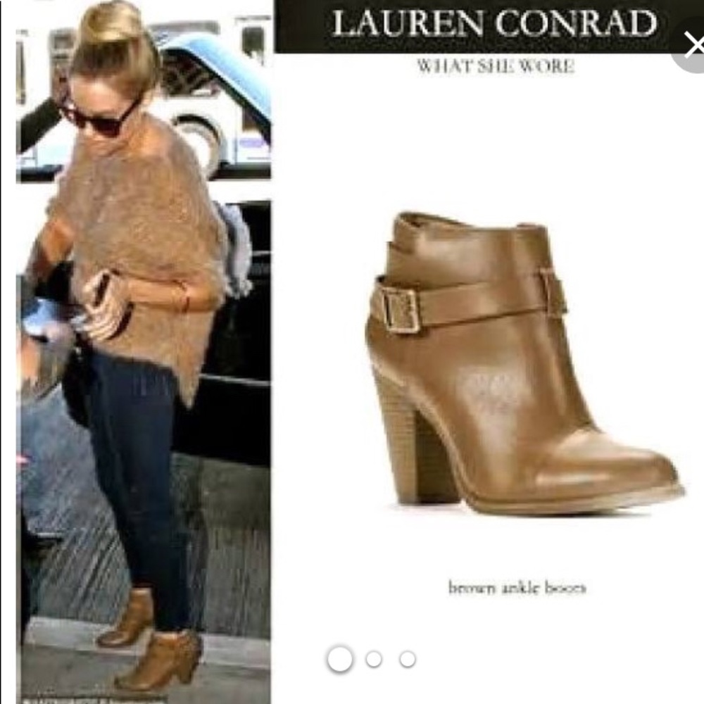 Lauren Conrad Tan Ankle Bootie